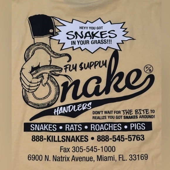 FINAL PRICE DROP Fly Supply Snake Handlers T-Shirt - Picture 3 of 7